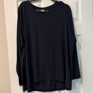 Athleta Dark Blue With Ease Long Sleeve Top